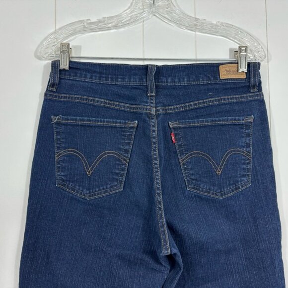 Levis Perfectly Slimming 512 Bootcut Denim Blue Jeans Stretch Sz 12 Petite Mediu - Picture 5 of 11